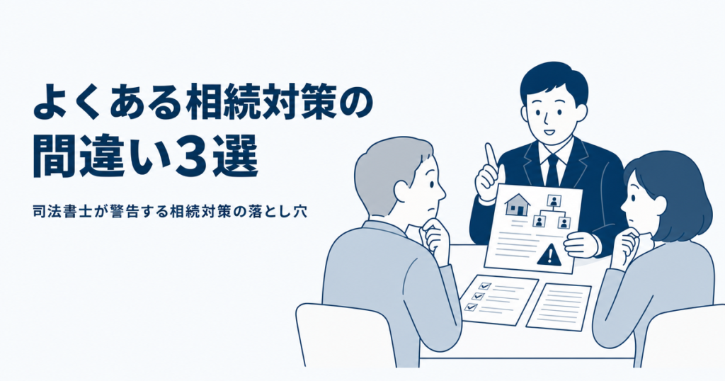 よくある相続対策の間違い3選