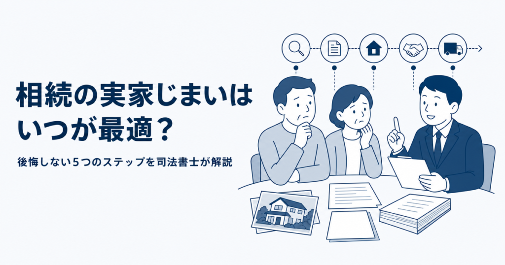 相続の実家じまいはいつが最適？