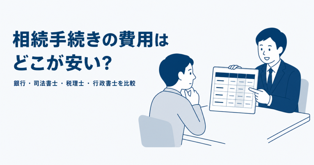 相続手続きの費用はどこが安い？