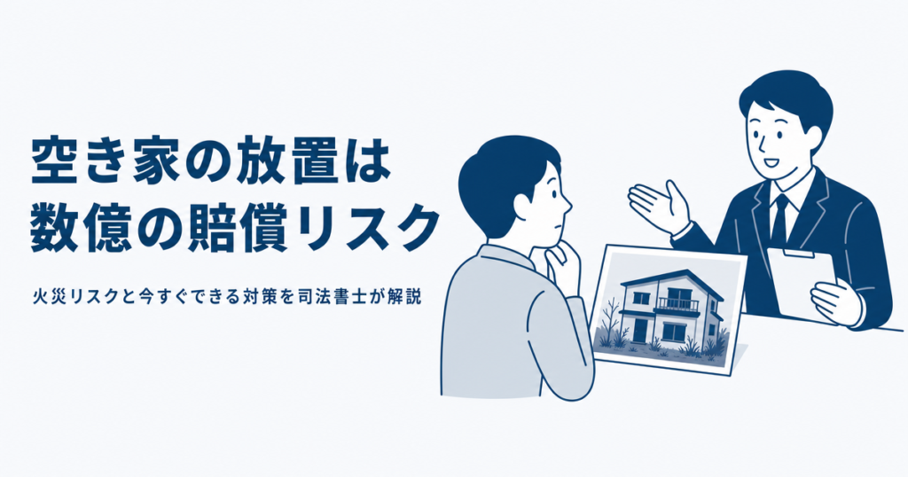 空き家の放置は数億の賠償リスク