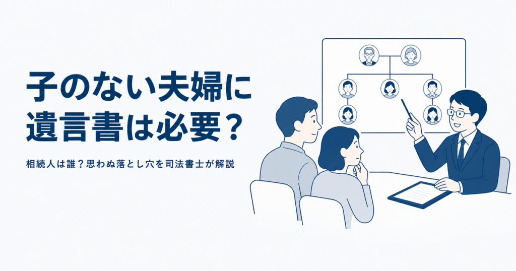 子のない夫婦に遺言書は必要？