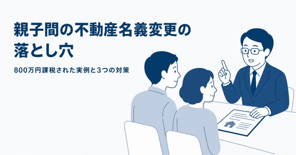 親子間の不動産名義変更の落とし穴