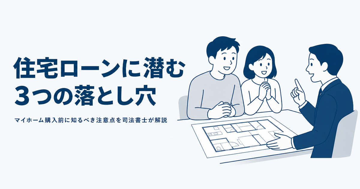 住宅ローンに潜む3つの落とし穴