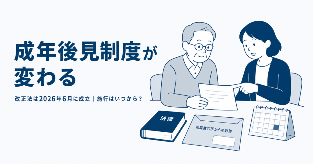 成年後見制度が変わる