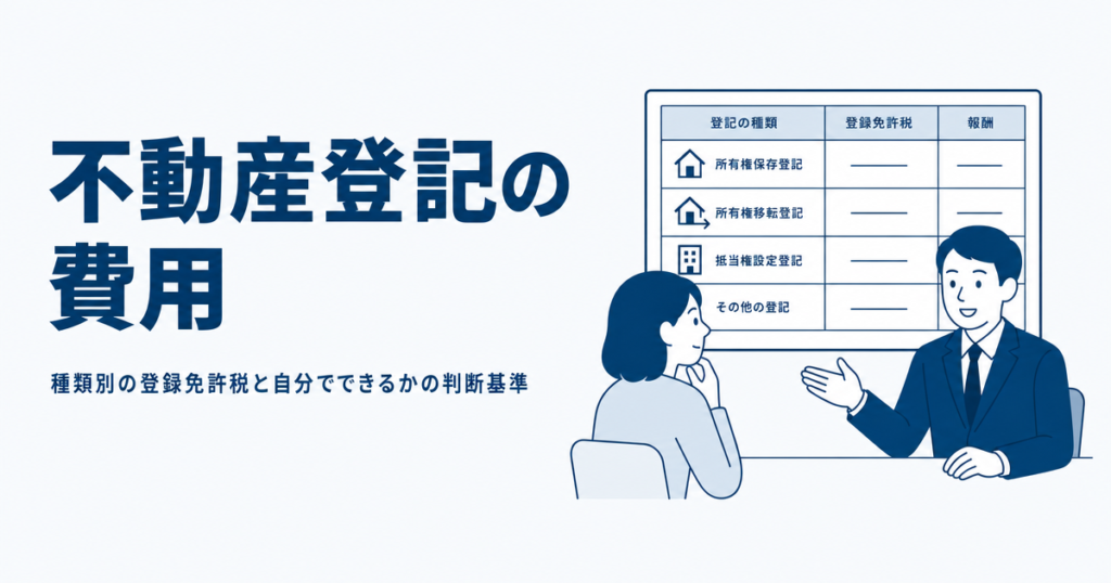 不動産登記の費用