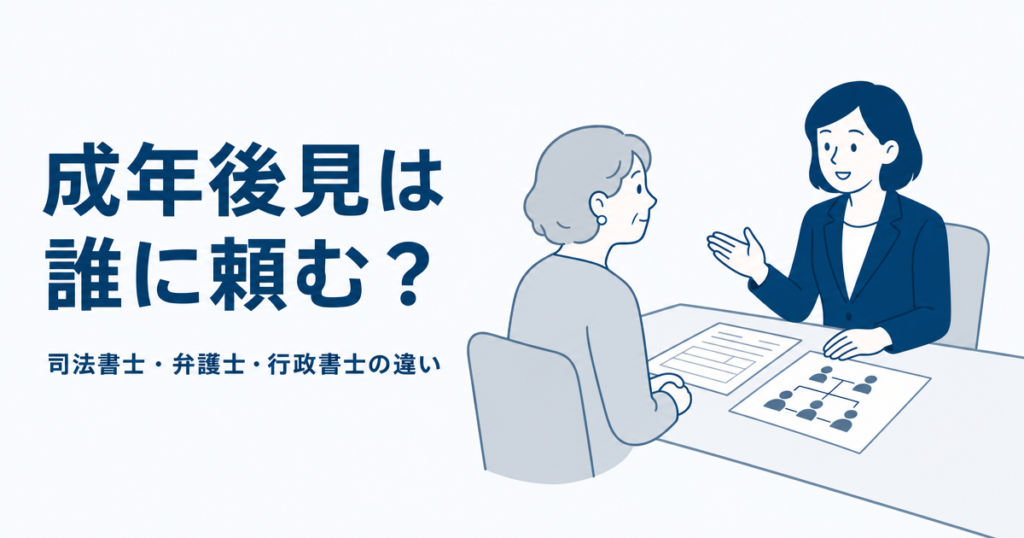 成年後見は誰に頼む？